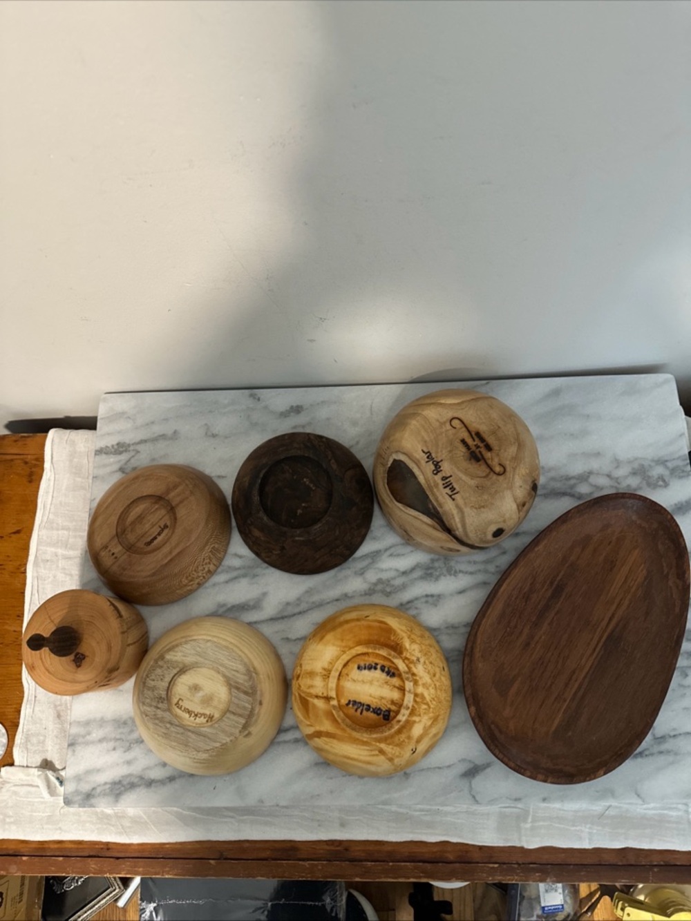 Handmade Tulip Poplar Wood Bowl - Natural Wood Grain